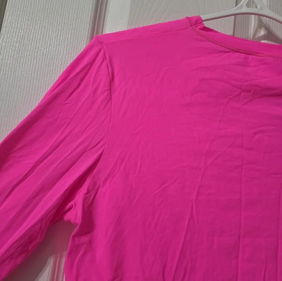 SKIMS Hot Pink Fits Everybody Seamless Long Sleeve, Limited Edition Fuschia, EUC - Picture 7 of 9